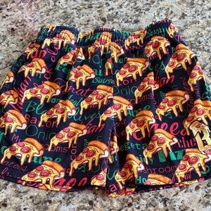 Baseball Lifestyle 101 Pizza Print Shorts YL